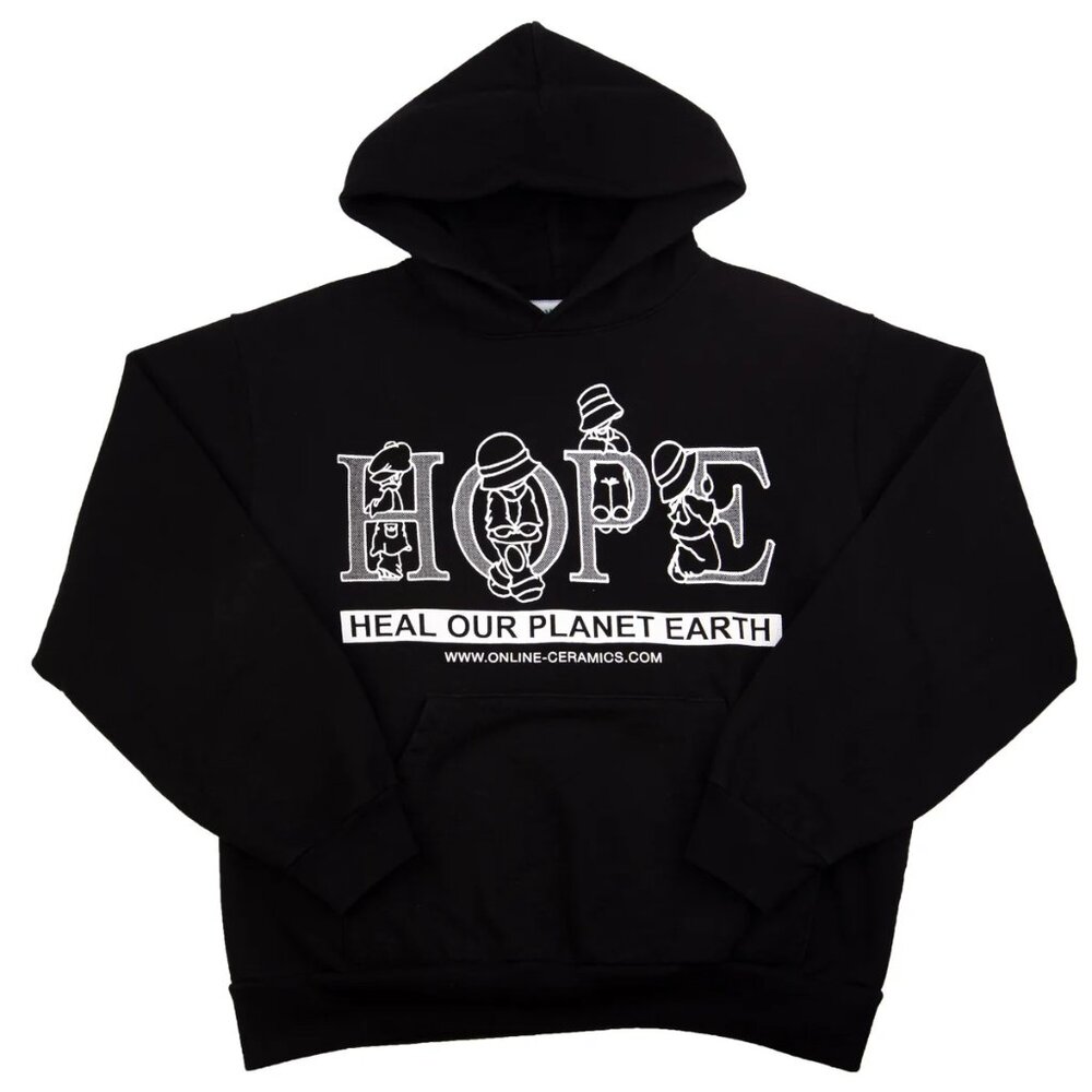 Online Ceramics Hope Black Hoodie